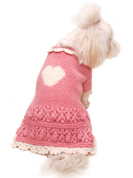 Knitted dog sweater